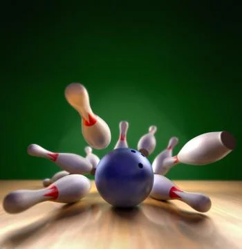 Bowling strike Stock Illustration