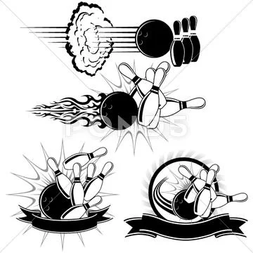 Bowling strike Stock Illustrationen