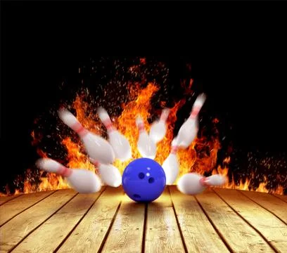 Bowling strike Illustrazione stock
