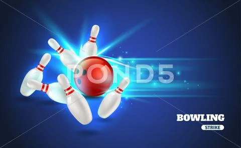 Bowling Strike Illustration Stock Illustration