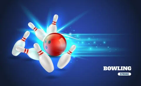 Bowling Strike Illustration Stock Illustration