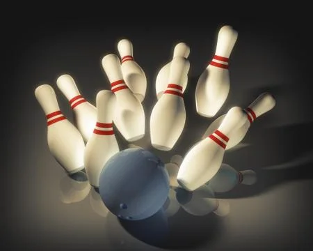 Bowling Strike Wallpaper Stock Illustration