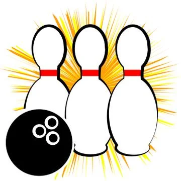 Bowling symbol isolated on white background Stock Illustration