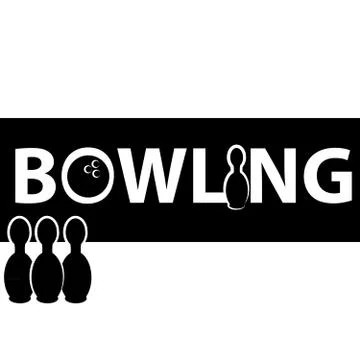 Bowling symbol isolated on white background Stock Illustration