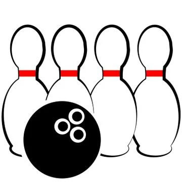 Bowling symbol isolated on white background Stock Illustration