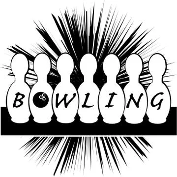 Bowling symbol isolated on white background Stock Illustration