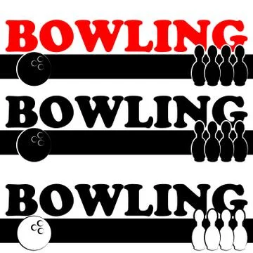 Bowling symbol isolated on white background Stock Illustration