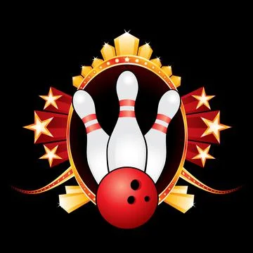Bowling theme design Stock Illustration