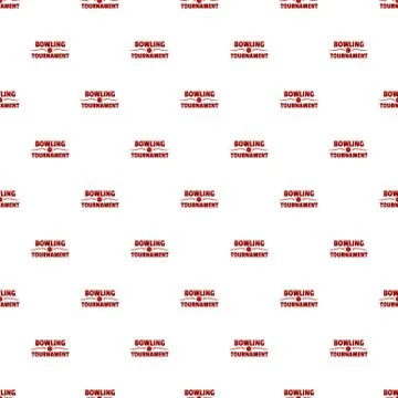 Bowling tournament pattern seamless Stock Illustration