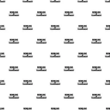 Bowling tournament pattern seamless Stock Illustration