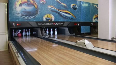 Bowling track Stock Footage 8984870