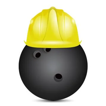 Bowling training. under construction Stock Illustration