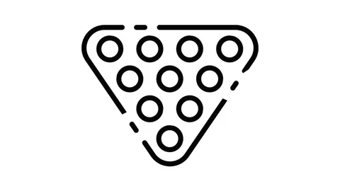 Bowling triangular form icon animation Video stock 152643082