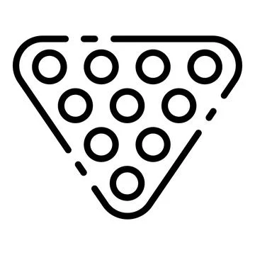 Bowling triangular form icon, outline style Ilustração Stock