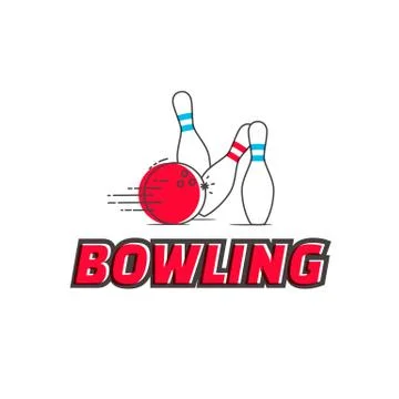 Bowling vector emblem Stock Illustration