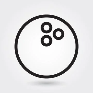 Bowling vector icon, bowling ball icon, sports ball symbol. Stock Illustration