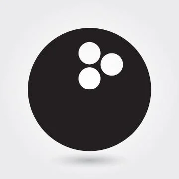 Bowling vector icon, bowling ball icon, sports ball symbol Stock Illustration