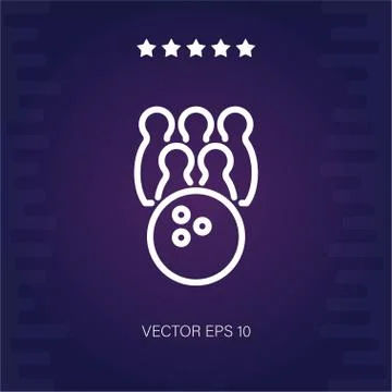 Bowling vector icon Stock Illustration