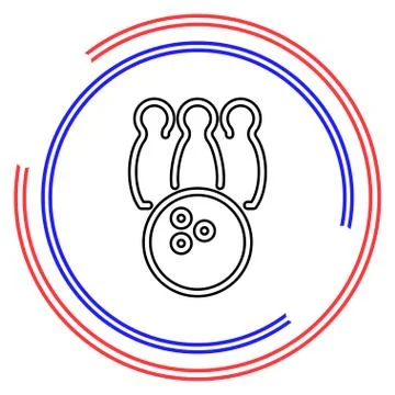 Bowling vector icon Stock Illustration