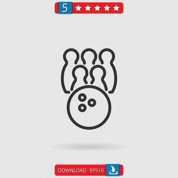 Bowling vector icon Stock Illustration