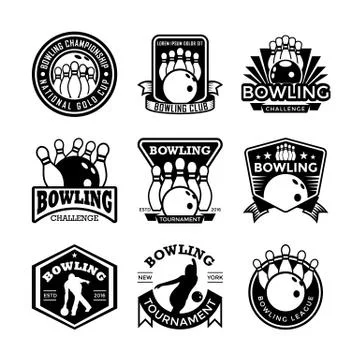 Bowling Vector Icons Stock Illustration