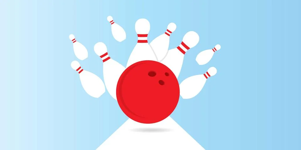 Bowling vector template Stock Illustration