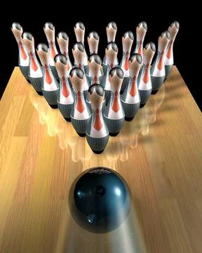 Bowling 'workers' pins Stock Illustration
