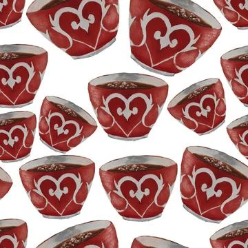 Bowl,kese ,cup,tea Stock Illustration