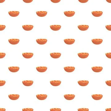 Bowls of cereal forming a seamless pattern Stock Illustration