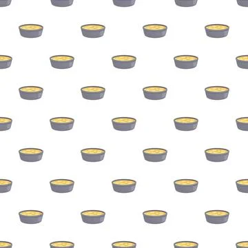 Bowls of food creating a seamless pattern background Stock Illustration