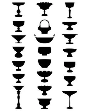 Bowls for fruit Stock Illustration