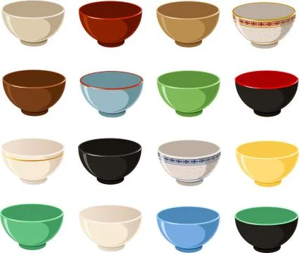 Bowls Stock Illustration