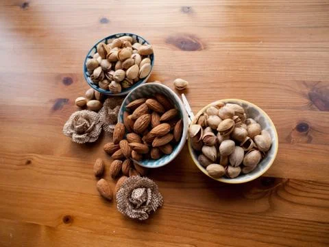 Bowls of Nuts Stock Photos