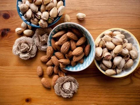 Bowls of Nuts Stock Photos
