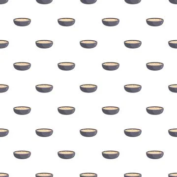 Bowls seamless pattern with dipping sauce liquid Stock Illustration
