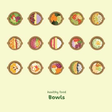 Bowls set Stock Illustration