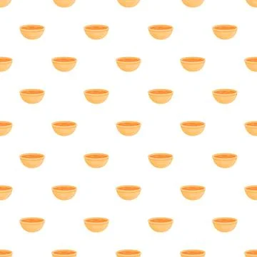 Bowls of soup creating a seamless pattern Stock Illustration