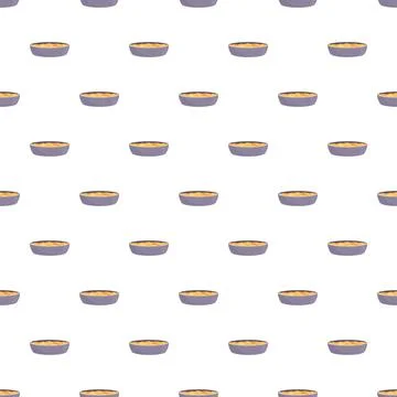 Bowls of soup creating a seamless pattern background Stock Illustration