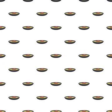 Bowls of soup repeating pattern creating background 스톡 일러스트