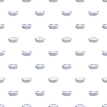 Bowls with white powder seamless pattern Stock Illustration