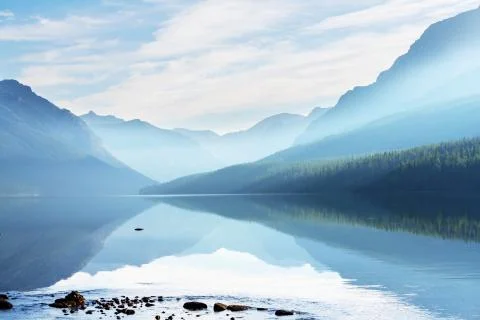 Bowman lake Stock Photos
