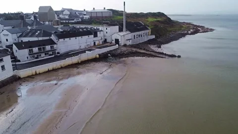 Bowmore whisky distillery based on Isle of Islay (7) Stock Footage 159806477