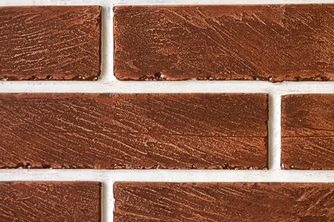 Bown brick wall background texture, exterior or interior design Stock Photos