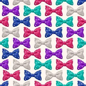 Bows with dots - 2 Stock Illustration