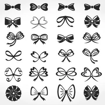 Bows Icons Stock Illustration