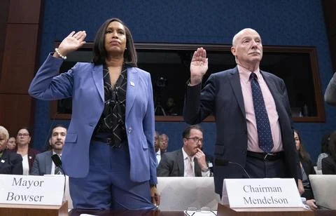 Bowser and Mendelson testify on Oversight of the District of Columbia 写真素材