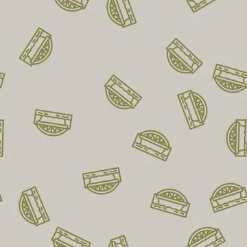 Bowstring bridge line vector seamless pattern Stock Illustration