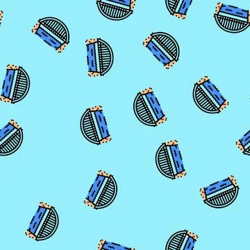 Bowstring bridge vector seamless pattern Stock Illustration
