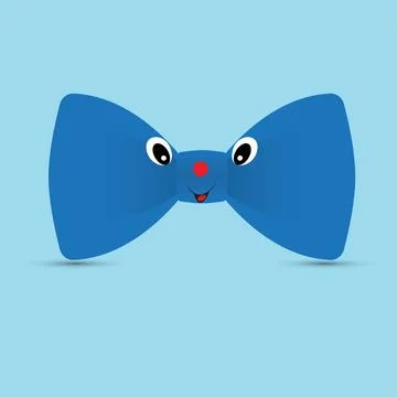 Bowtie face Stock Illustration