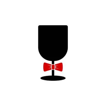 Bowtie glass vector design template illustration Stock Illustration
